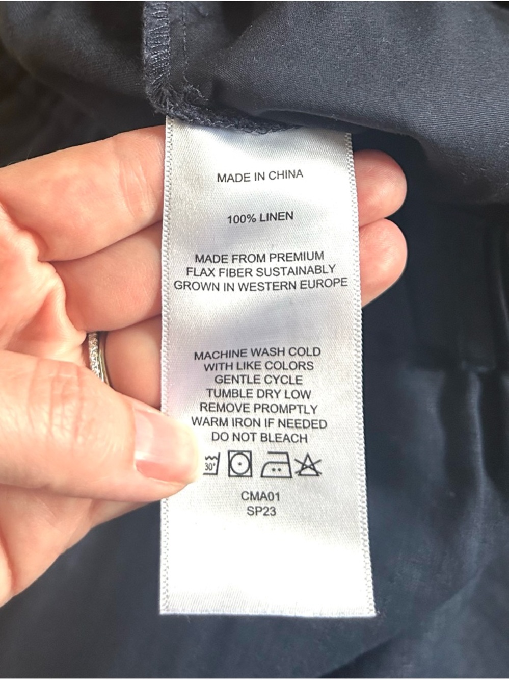 QUINCE european linen pants deep navy size S - Picture 8 of 10